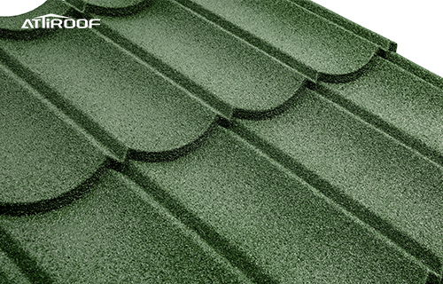 With green colored sand covering the roof tiles, it showcases both aesthetics and durability.