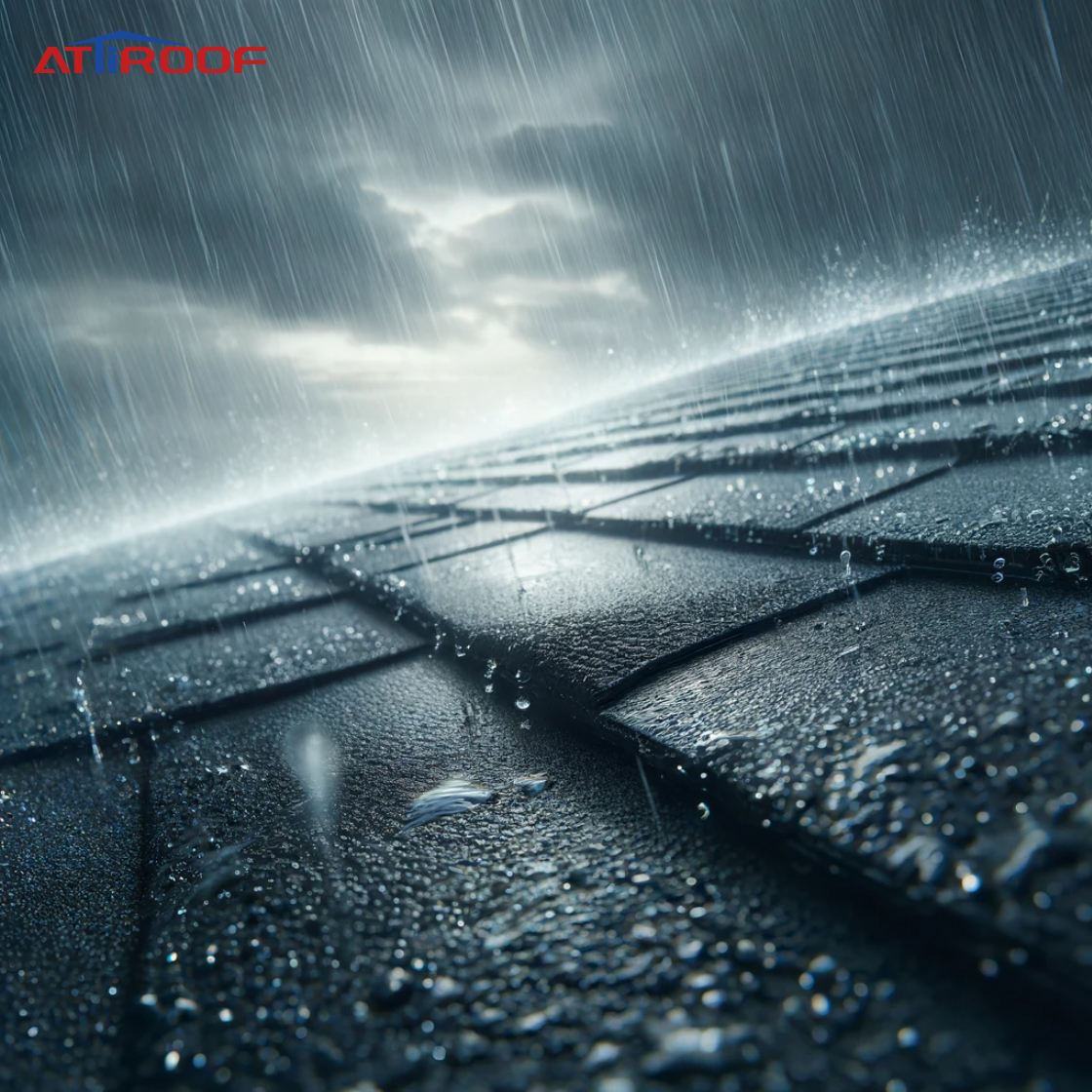 Asphalt shingles resist heavy rain