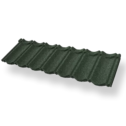 Forest Green Classical Seven-Wave Stone Coated Metal Roof Tiles