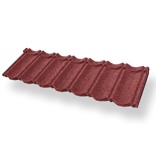 Red Classical Seven-Wave Stone Coated Metal Roof Tiles