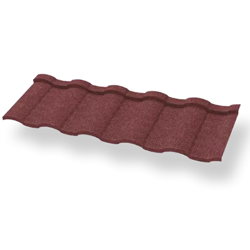 Red Roman Stone Coated Metal Roof Tiles