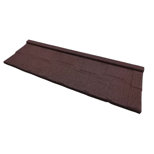 Brown Shingle Stone Coated Metal Roof Tiles