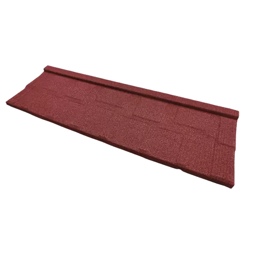 Red Shingle Stone Coated Metal Roof Tiles