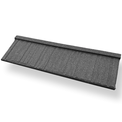 Black & White Wood Stone Coated Metal Roof Tiles