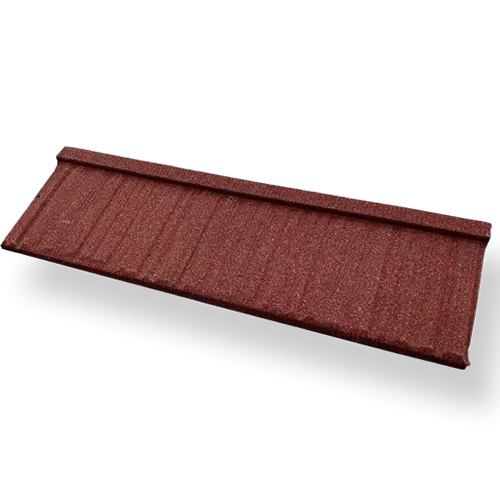 Black Red Wood Stone Coated Metal Roof Tiles