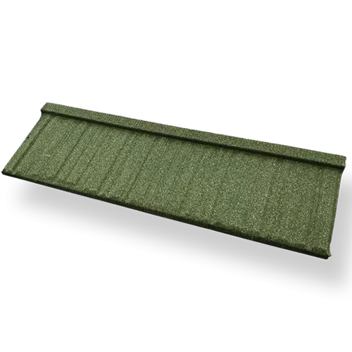 Forest Green Wood Stone Coated Metal Roof Tiles