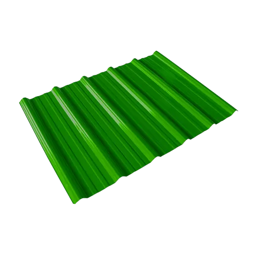 Green Trapezoid PVC Roof Sheet