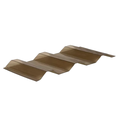 Transparent Corrugated Polycarbonate Roof Tile-brown