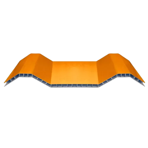 Yellow Hollow PVC Synthetic Roof Tile