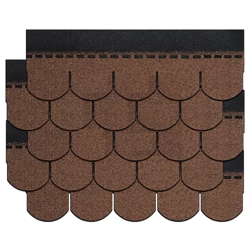 Sepia Fish-Scale Asphalt Shingles