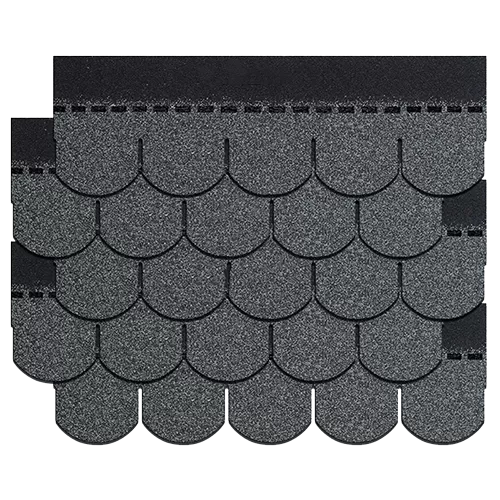 Cloud Lime Fish-Scale Asphalt Shingles